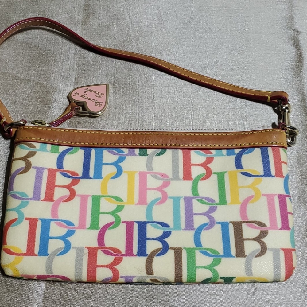 Dooney and Bourke, wristlet with colorful letters
